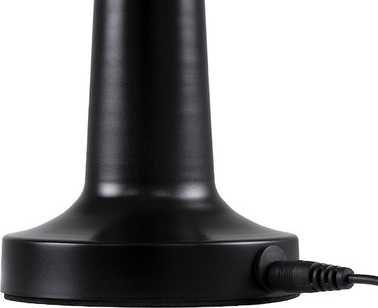 GloboStar Bella Plastic Table Lamp LED with Black Shade and Base