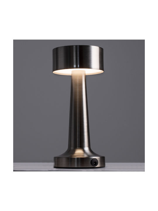 GloboStar Bella Metal Table Lamp LED with Silver Shade and Base