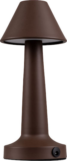 GloboStar Molly Metal Table Lamp LED with Brown Shade and Base