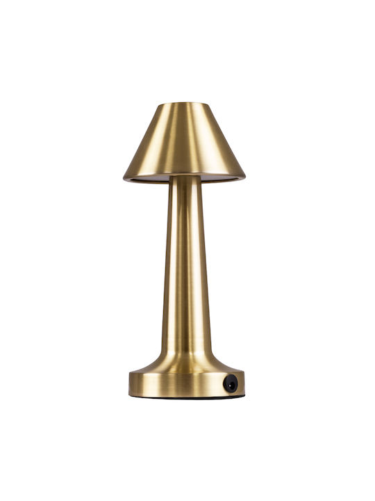 GloboStar Molly Metal Table Lamp LED with Gold Shade and Base