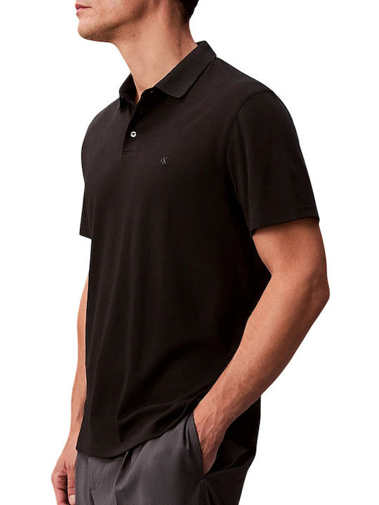 Polo Herrenbluse Kurzarm Schwarz