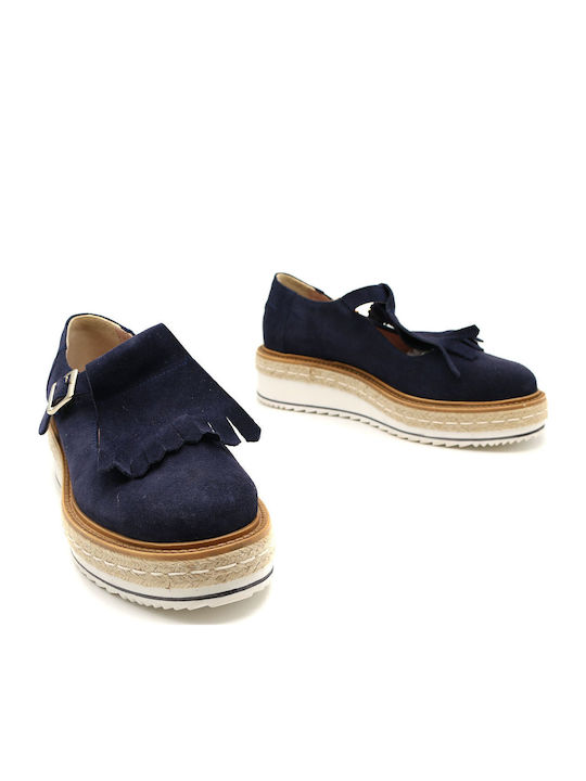 Women's Moccasins in Blue Color