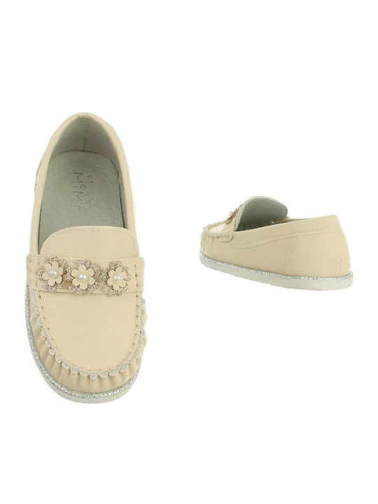 Kids White Moccasins