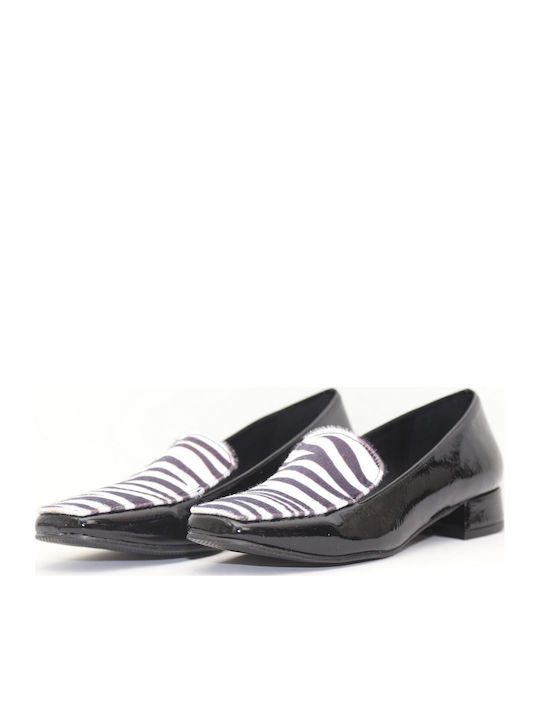 55 Λουστρίνι Γυναικεία Loafers σε Μαύρο Χρώμα