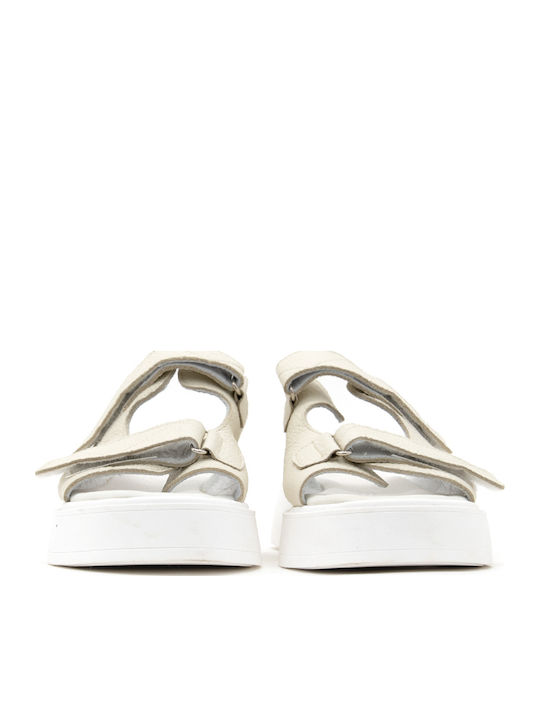 Bacali Collection Sandale casual damă din piele Bej Bacali Collection Sandale casual damă din piele Bej