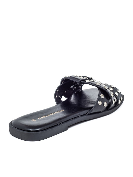Flache Sandalen für Damen in Schwarz Farbe