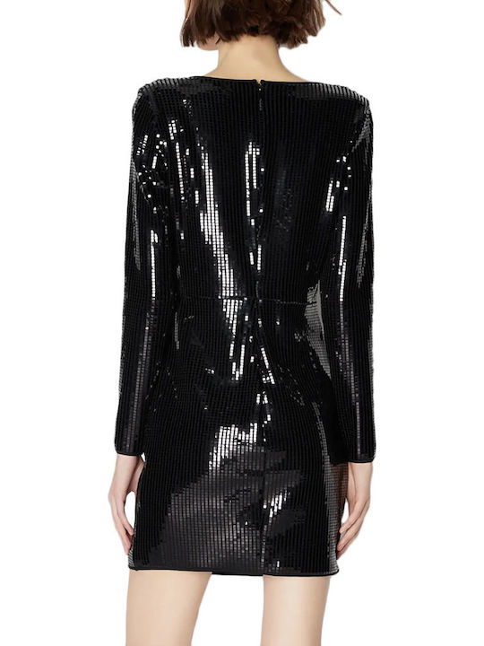 Mini Abendkleid Wickel Black