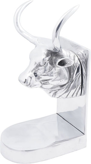 Metallic Bookend in Silver Color 2pcs 15x27x17cm