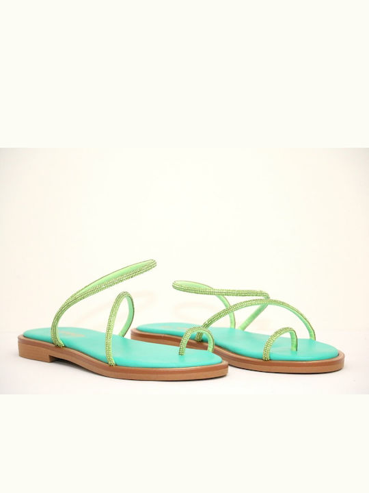 Sandale Casual Damă Din Piele Verde