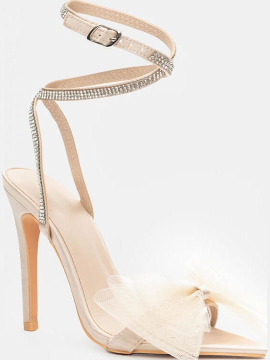 Sandals with Strass Beige