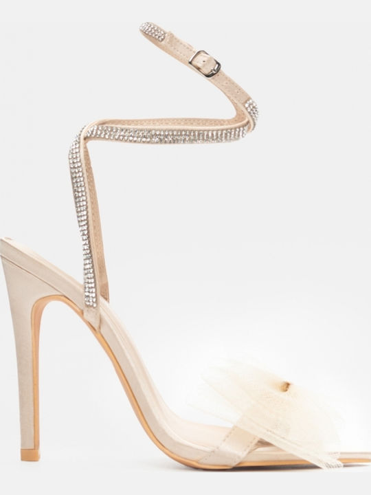 Sandals with Strass Beige