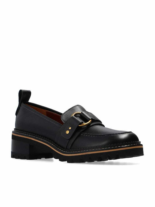 See By Chloé Leather Women's Moccasins in Black Color
