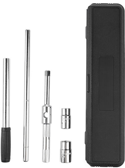 Universală Cheie de Roți Onuvio cu Set de Tubulare și Cutie de Transport pentru Piulițe de Anvelope cu Dimensiuni de 17/19 mm și 21/23 mm Pârghie Lungă Rezistentă și Retractabilă Ideală pentru Înlocuirea Anvelopelor la Auto Furgonete