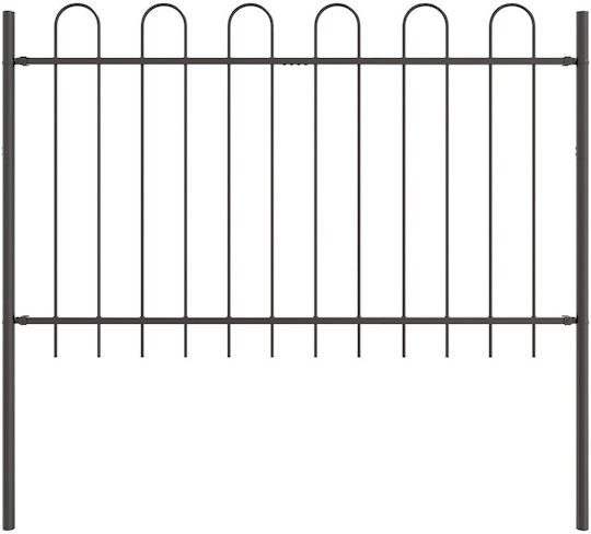 vidaXL Metallic Fencing Grilles in Gray Colour 1x1.7m