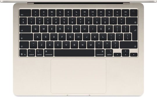 Apple MacBook Air 15.3" IPS Retina Display (M4-10-ядрен/16GB/256GB SSD/10-Core GPU) с Apple зарядно устройство 35W Двоен Порт Starlight (Международен Английски Език)