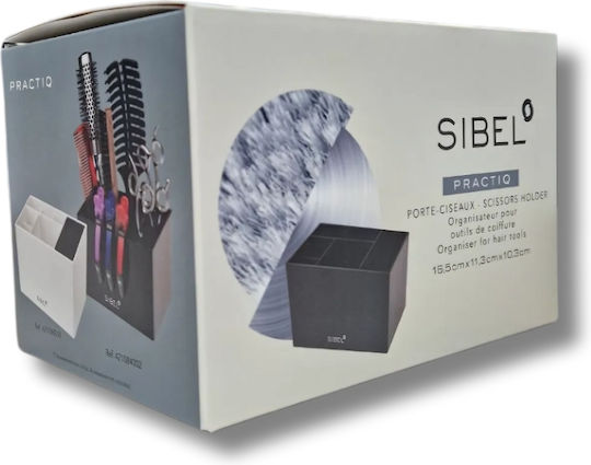 Βάση Χτένες Ψαλίδια Βούρτσες Sibel Scissors Stand Practiq Black