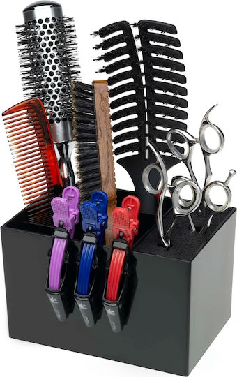 Βάση Χτένες Ψαλίδια Βούρτσες Sibel Scissors Stand Practiq Black