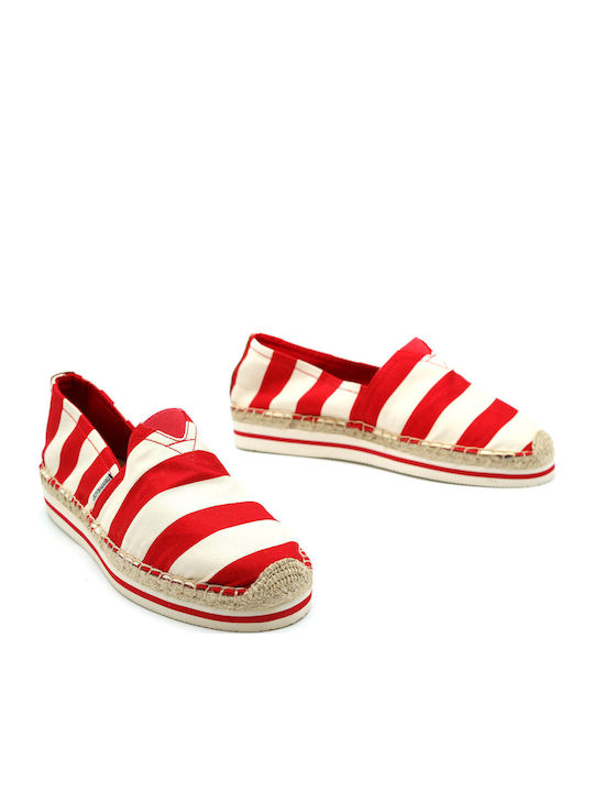 Din material textil Espadrile dama în culoarea Roșu