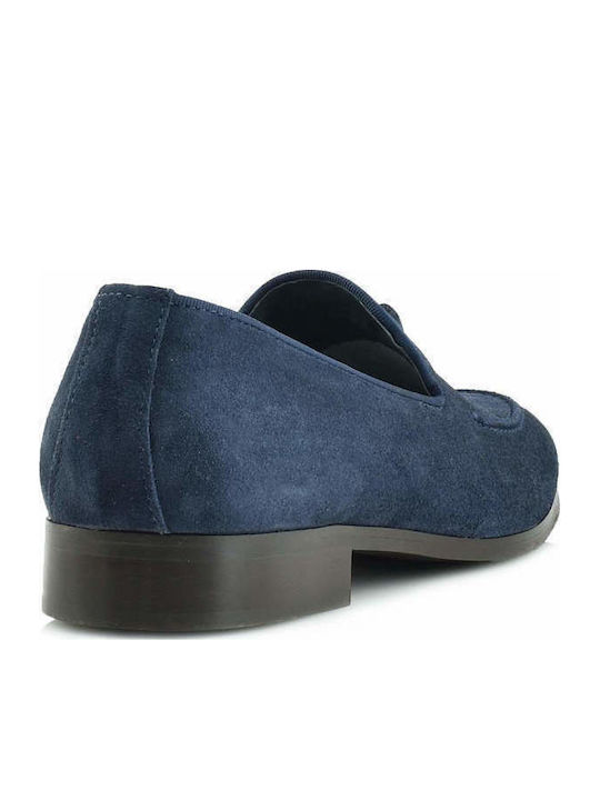 Designer Men's Suede Loafers Blue
