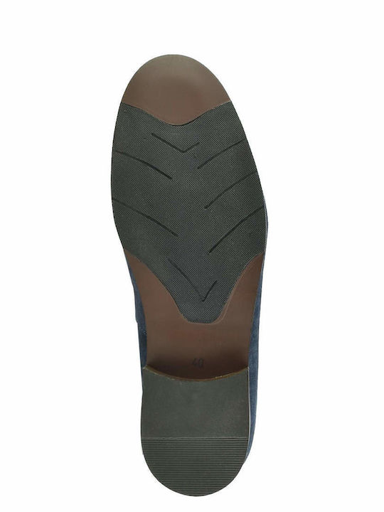 Designer Men's Suede Loafers Blue