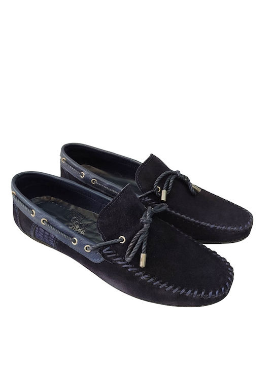 Men's Leather Moccasins Blue