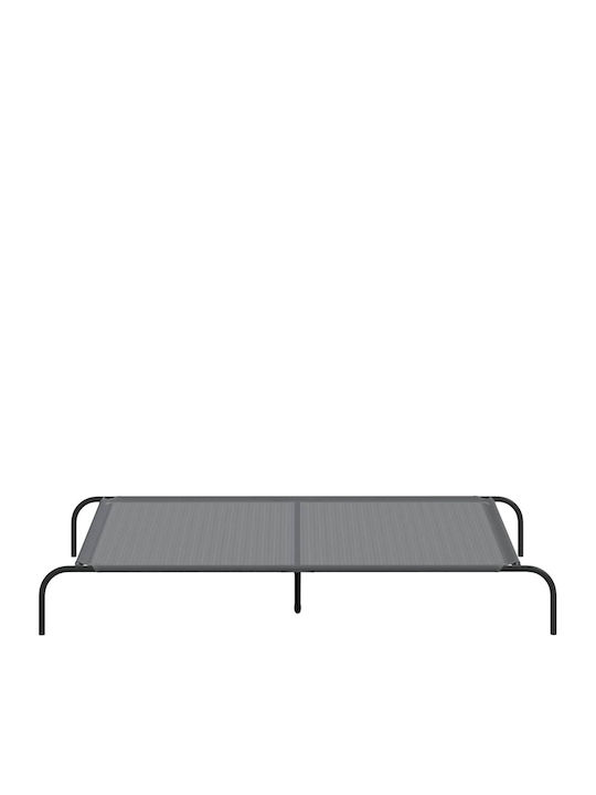 Vidaxl Pat Ridicat pentru Câini Gri 150x90x20 Cm Textilenă Oțel Gri