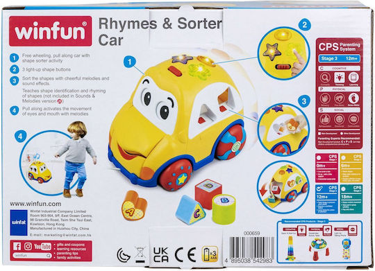 Winfun Jucărie de Sortare a Formelor cu Muzică, Lumină și Sunete pentru 12++ Luni