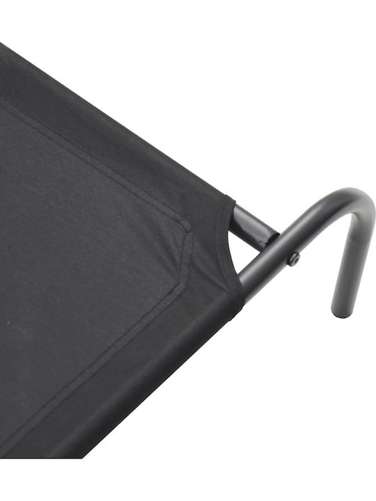 Vidaxl Ανυψωμένο Κρεβάτι Σκύλου Μαύρο 110x65x20 Cm Ύφασμα Οξφόρδης Μαύρο