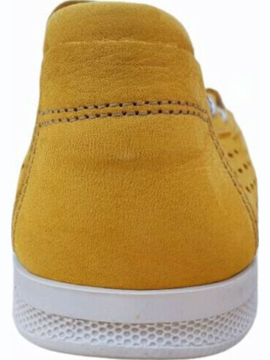 Suede Ανδρικά Loafers σε Κίτρινο Χρώμα
