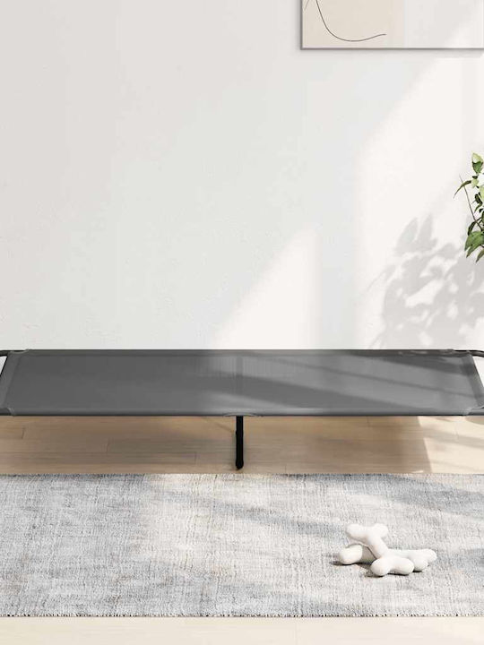 Vidaxl Pat Ridicat pentru Câini Gri 150x90x20 Cm Textilenă Oțel Gri