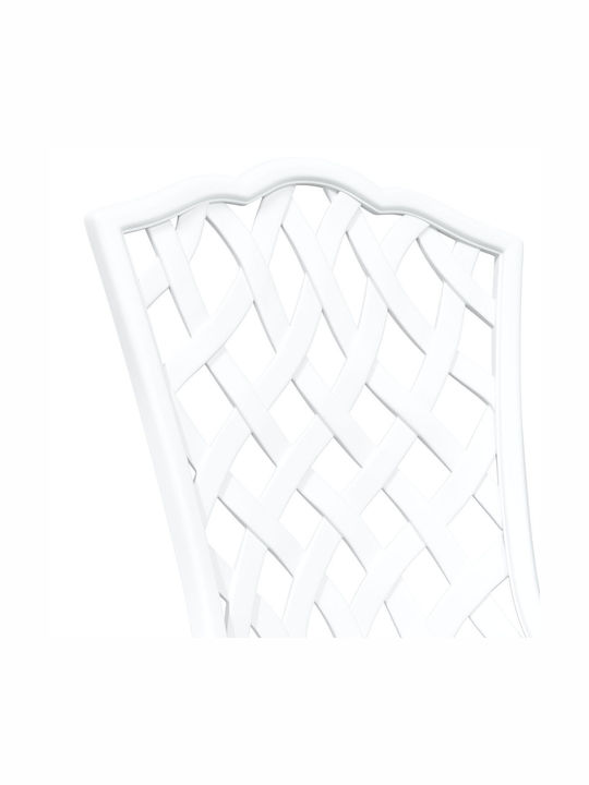 Dining Set for Small Outdoor Spaces 3 Pieces White