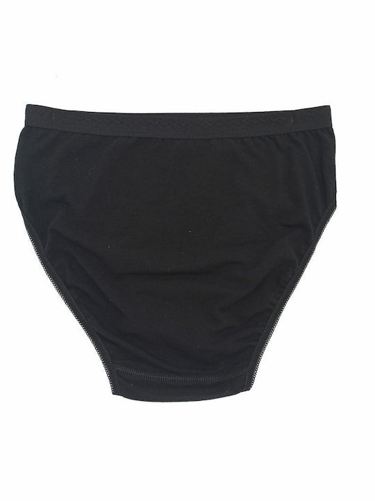Hohe Taille Damen Slip 3Pack Black