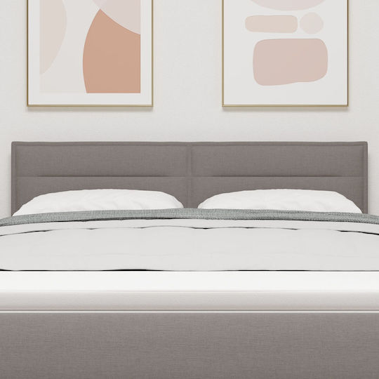 vidaXL Fabric Bed Headboard Brown 160x78cm