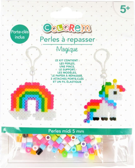Children's Craft Set Iron-On Beads Colorem Includes Keychain Ages 5 and Up Wper210