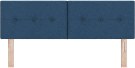 vidaXL Fabric Bed Headboard Blue 144x88cm
