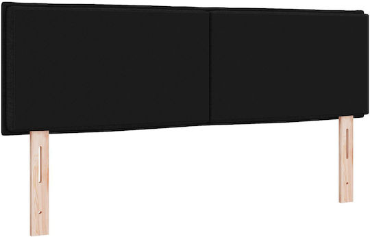 vidaXL Fabric Bed Headboard Black 144x78cm