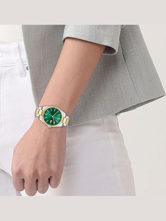 Lacoste Capucine Men's Watch 36mm Battery with Gold Metal Bracelet