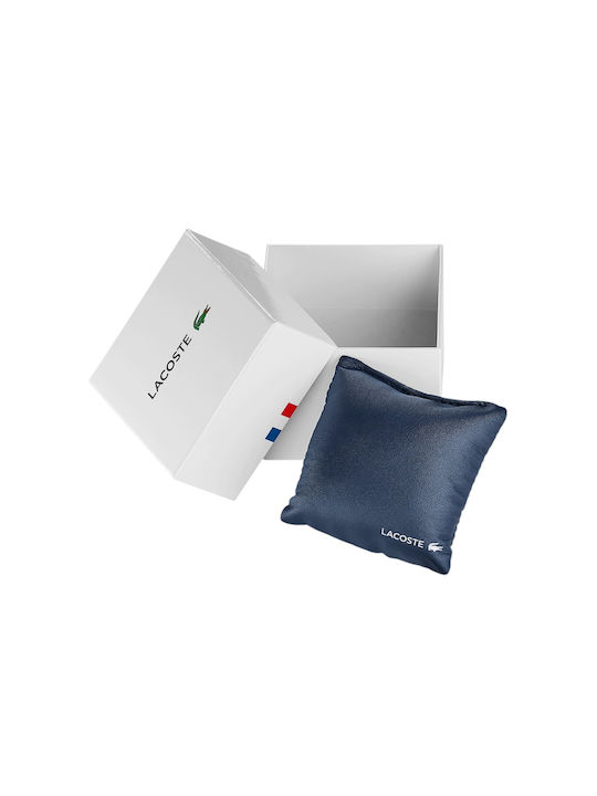 Lacoste Ανδρικό Ρολόι 40mm Μπαταρίας με Ασημί Μεταλλικό Μπρασελέ