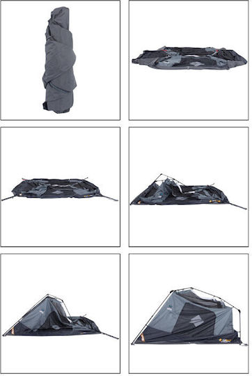 OZtrail Fast Frame Lumos Automatic Summer Camping Tent Grey for 6 People 505x280x195cm