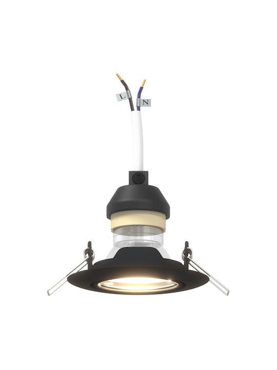 vidaXL Deckenleuchte Badezimmer 9cm Schwarze mit GU10 Lampensockel