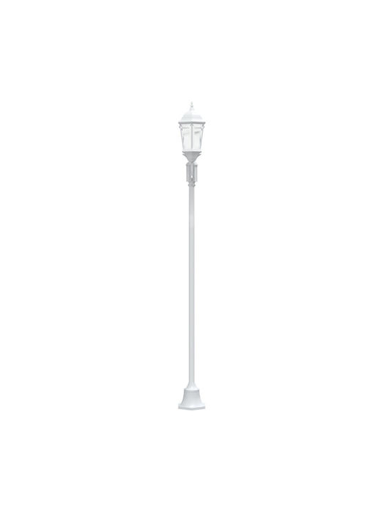 vidaXL Outdoor Floor Lamp Post for E27 Socket IP44 White