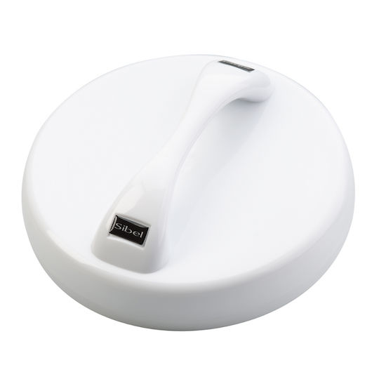 Sibel Makeup Mirror Hand 22x22cm White