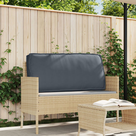 vidaXL Waterproof Garden Sofa Cushion with Backrest Anthracite 50x120cm