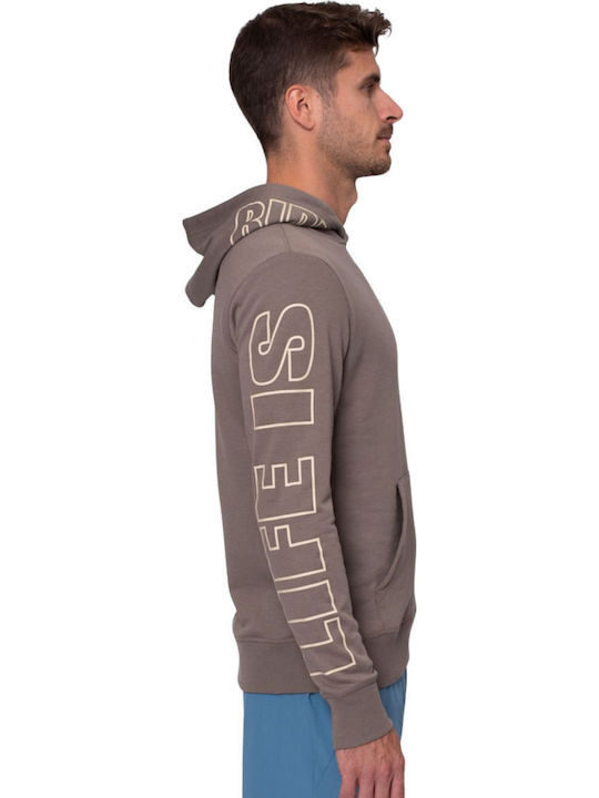 Sweatshirt with Hood Light brown