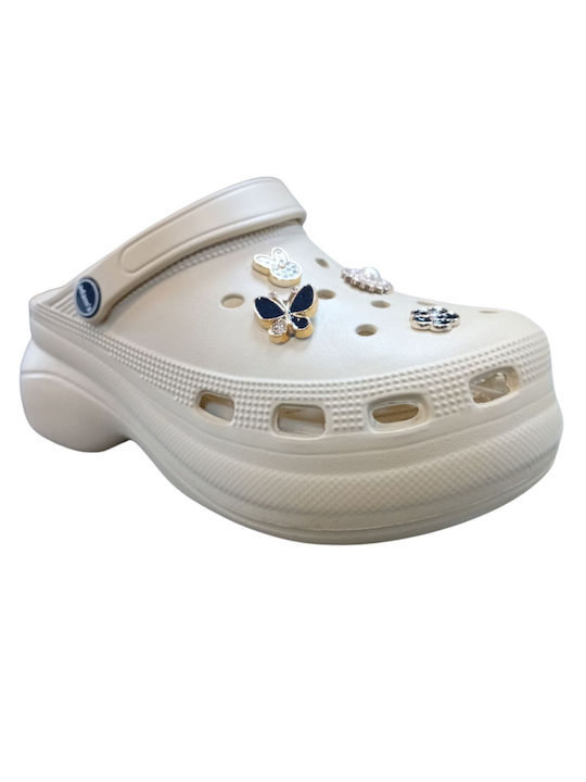 Adam's Shoes Γυναικεία Σαμπό Μπεζ