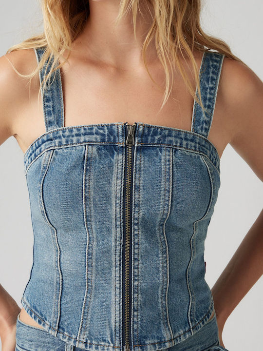 Women's Blouse Corset Blue