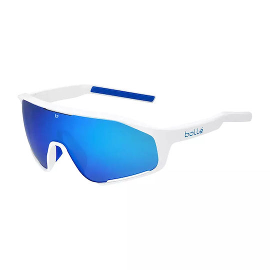 Bollé Shifter Sonnenbrille Weiß Glänzend Braun Blau