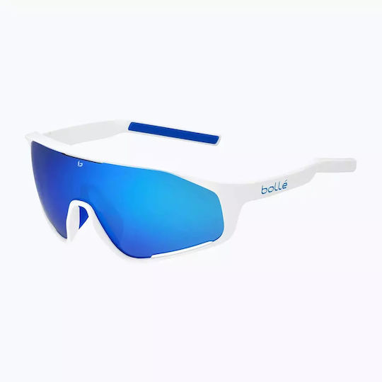 Bollé Shifter Sonnenbrille Weiß Glänzend Braun Blau