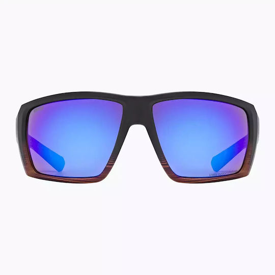 Uvex Mtn Venture Cv Sunglasses Black Demi Matt Mirror Blue