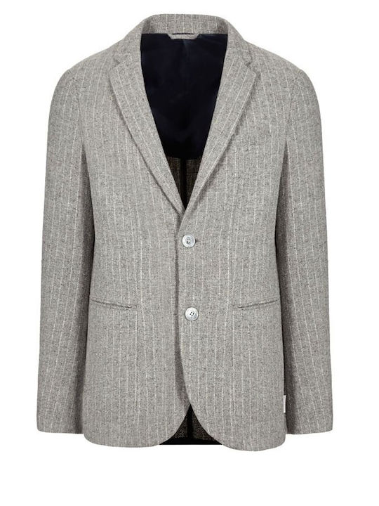 Men's Suit Jacket Grey-White